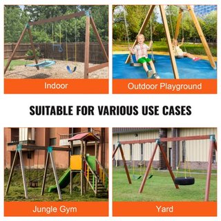 Soportes de Columpio A-Frame, Hardware de Columpio de Acero Carbono de Alta Resistencia con Hardware de Montaje, Kit de Soporte de Columpio DIY para Piernas de 101.6x101.6mm y Viga de 101.6x152.4m...