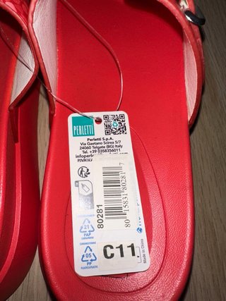 Ciabatte Perletti Rosse Tg 38
