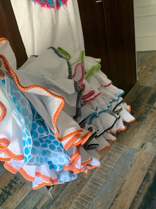Vestido Flamenco Flecos Multicolor Talla Única