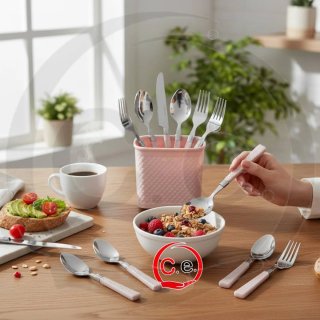 Set Posate 24 Pezzi con Porta Posate