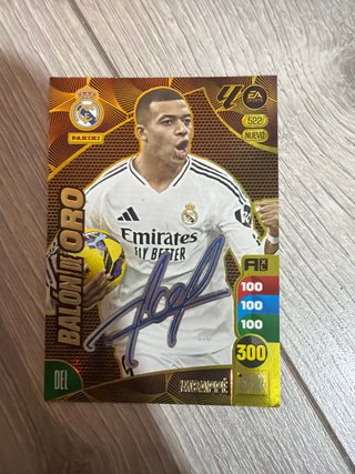 Carta Mbappé Firmada Adrenalyn 24-25 Balón de Oro