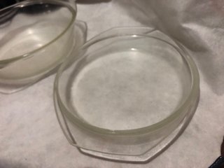 2 Fuentes de Vidrio Ovaladas