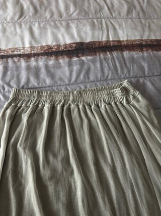Falda larga beige y gris