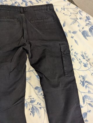 Pantalón Cargo Zara Negro Hombre