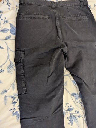 Pantalón Cargo Zara Negro Hombre