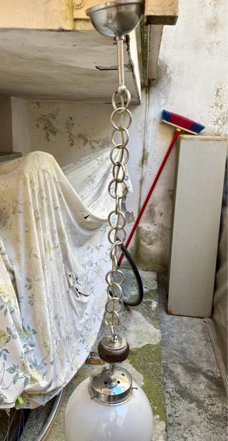 Lampadario Mazzega Vetro Oro Trasparente