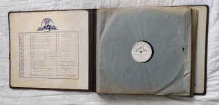 antigua COLECCIÓN 11 DISCOS DE PIZARRA aDOBLE CARA