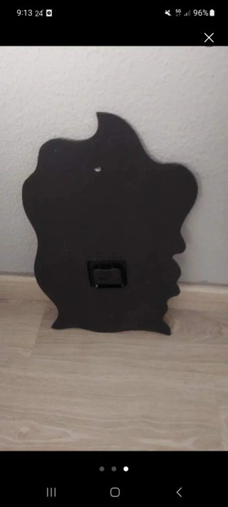 Reloj Artesanal Cerámica Pared Bruja Luna