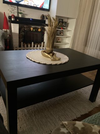 Mesa de centro de madera negra
