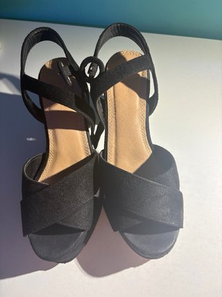 Tacones negros plataforma talla 37