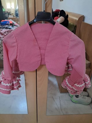Traje vestido de flamenca o gitana niña 8 años