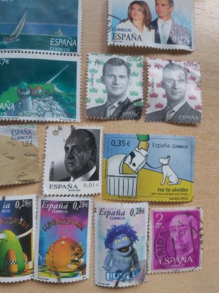 Lote de 20 sellos de España usados. Filatelia