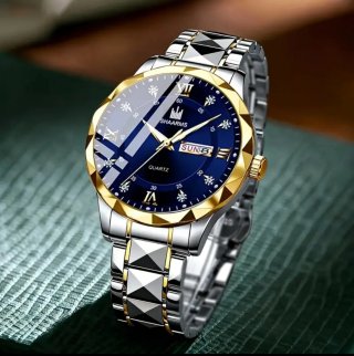 Reloj SHAARMS Hombre Azul y Dorado