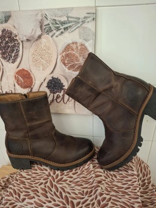 Botines de piel marrones T41