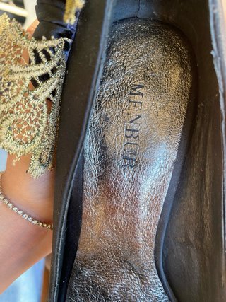 Scarpe eleganti peep toe con fiocco