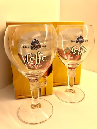 Coppia Calici Birra Leffe Nuovi Originali