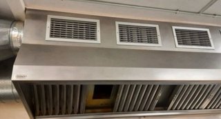 Campana industrial con aportación de aire