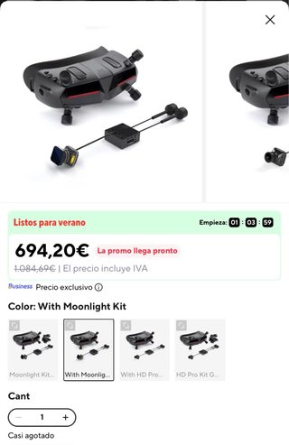 Kit gafas fpv+ 2 cámaras 4k.