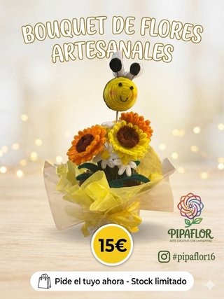 Planta artesanal con abeja