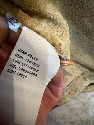 Giacca in vera pelle scamosciata vintage