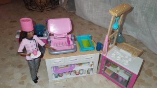 Cocina de Barbie con accesorios