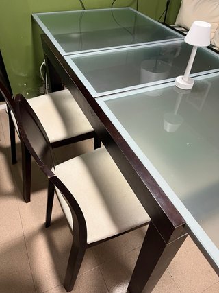 Mesa extensible cristal 80-130-250cm