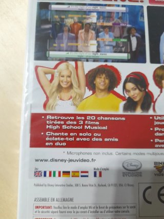PRECINTADO.Juego Wii Disney High School Musical 3