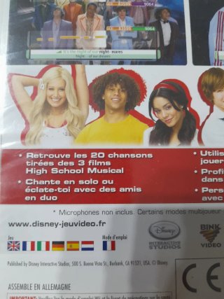 PRECINTADO.Juego Wii Disney High School Musical 3