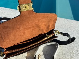 Mala Coach Senhora Preta e Castanha