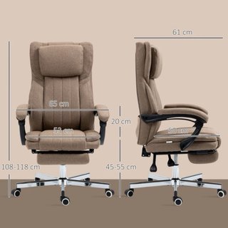 Silla Oficina Reclinable con Reposapiés