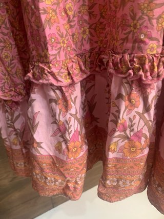 Vestido midi rosa floral