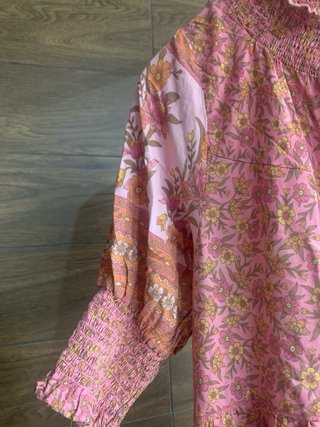 Vestido midi rosa floral