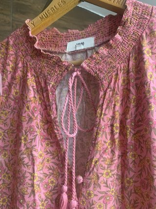 Vestido midi rosa floral