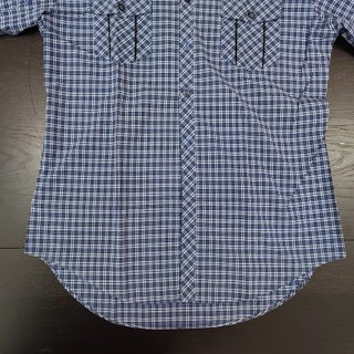 Zara camicia leggera estiva a quadri blu slim fit