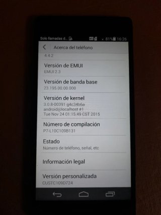 Huawei Ascend P7 L10 Negro