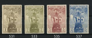 SELLOS ESPAÑA AÑO 1930, SERIE 531-544**