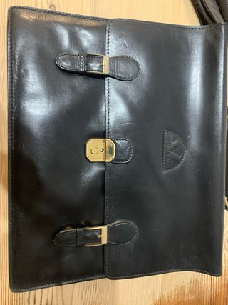 Maletín de piel Sergio Zatti negro