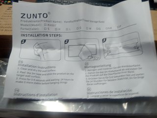 Suporte Toalha ZUNTO Aço Inox Escovado