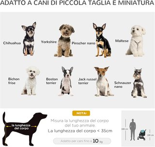 Carrito para Perros Pequeños y Mini de 3 Ruedas, Carrito Plegable para Animales con Funda Impermeable, Cesta y Correa, Verde Oscuro