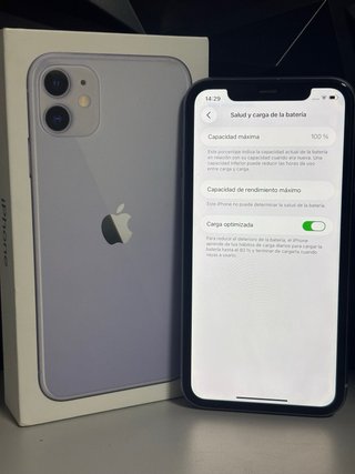 iPhone 11 Morado 100% Capacidad Batería