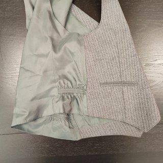 Gilet vintage sartoria in misto lana gessato IT48