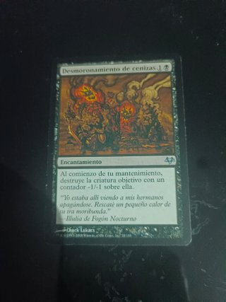 Desmoronamiento de cenizas