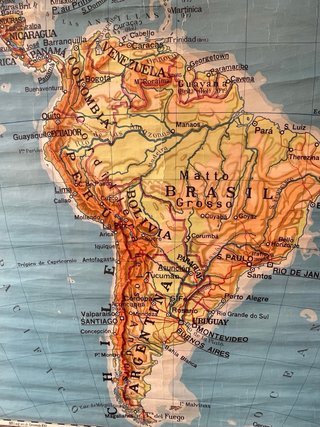 Antiguo Mapa de América del Sur