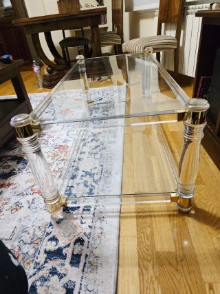 Mesa de centro Vintage - Metacrilato Macizo y Cris