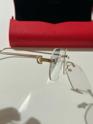Occhiali Cartier Oro e Rossi