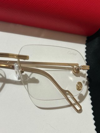 Occhiali Cartier Oro e Rossi