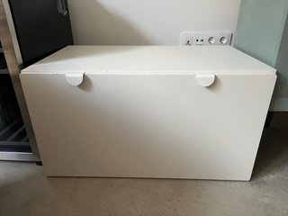 SMÅSTAD Banco Almacenaje Juguetes Blanco