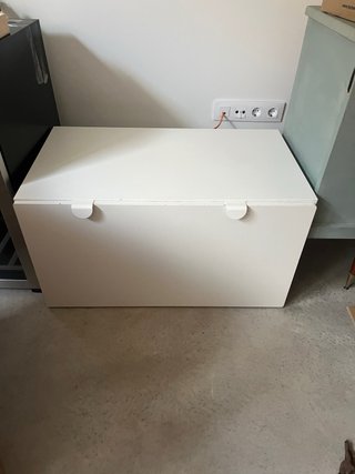 SMÅSTAD Banco Almacenaje Juguetes Blanco