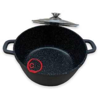 Casseruola in pietra lavica con coperchio
