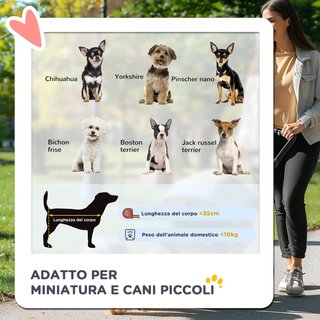Carrito para Perros de Hasta 10 Kg, Carro Plegable para Mascotas, 75X45X97 Cm, Rojo